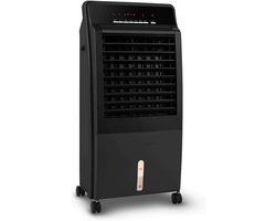 BlXc® Mobiele Luchtkoeler zonder afvoerslang - stil met afstandsbediening en timer - 75 uur - 60 dBA - 4-in-1 luchtkoeler en luchtbevochtiger - mobiele ventilator met waterkoeling. Incl Afstandsbediening.