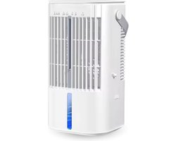 COCHO® Mini Aircooler Met Water 900ML - LED - Draagbare Airconditioning - Luchtkoeler - 4-in-1 Luchtkoeler - 120° Oscillatie - 3 Snelheden - Mini Airconditioning - Slaapkamer - Kantoor