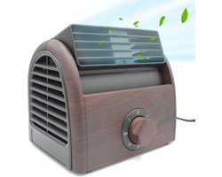 Compacte en krachtige bladloze bureauventilator - centrifugaal bureauventilator, dubbele turbine, 30W - 30° rotatieventilatie - 3 snelheidsstanden