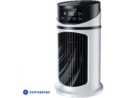 Coolingdown - air cooler, luchtbevochtiging, ventileren, koelen in 1 - mini airco USB portal - draagbaar koelventilator - led verplichting rainbow colour - timer clock - 200 Celsius motor