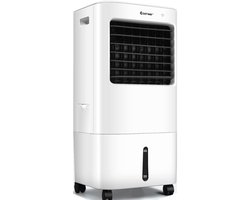 Costway Mobiele Airco Zonder Afvoer - Aircooler met Timer - Mobiele Airco voor Slaapkamer met 4 snelheden- Wit
