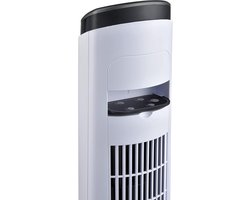 Design Ventilator - Torenventilator Staand - Ruimte Verkoelen - Ionisator Luchtreiniger - 45 Watt - Wit Zwart