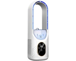 Draagbare airconditioner met ventilator, verdampingskoeler, USB-airconditioner met ventilatorsnelheid en timer, mini-bureauventilator, geschikt voor kantoorgebruik (wit).