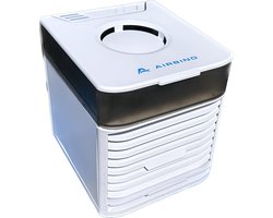 Draagbare Luchtkoeler en Luchtbevochtiger - 3 Standen USB Mini Ventilator met Kleuren LED - Energiezuinige Persoonlijke Verfrissing