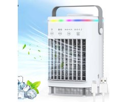 Draagbare Mini Luchtkoeler – USB Airconditioner Fan met 700ml IJswater Reservoir en Luchtbevochtiger, Ideaal voor Slaapkamer
