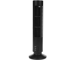 Draagbare Verticale Bladloze Ventilator USB Desktop-airconditioner Mini-koeltorenventilator Kolomventilator (Zwart)