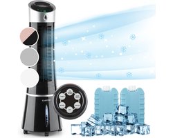 Klarstein luchtkoeler met waterkoeling, 5-in-1 verdampingskoeler, luchtbevochtiger, ventilator, luchtreiniger & nachtmodus, mobiele airconditioner luchtkoeler 6L, 45 Watt Air Cooler, 180 m³/h luchtstroom