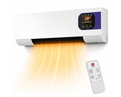 Lifero Wandverwarming 2000W met Ventilator – Elektrische Wandkachel – 16-40°C – 3 Standen – Afstandsbediening – Timer - Verwarming