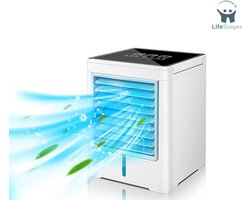 LifeStages - Aircooler - Stille Miniventilator met 3 Snelheden - USB Mobiele Luchtkoeler - met Timerfunctie