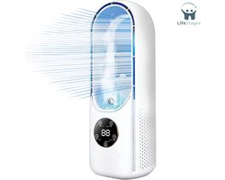 LifeStages - Draagbare Aircooler - Mobiele Airconditioning - Mini Luchtkoeler met Waterkoeling - USB 4-in-1 Draagbare Mobiele Airconditioner - 6 Luchtsnelheden en 8 LED's - 1-6 Uur Timer voor Kamers - Huizen en Kantoor - [Energieklasse A++].
