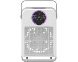 LotaHome - Mini Airco - Luchtkoeler - Ventilator - Mobiele Airco - Airconditioning - Aircooler - Tafelventilator - Met Afstandsbediening, Timer en Display - Fluisterstil - Lekvrij - Met Verlichting - 3 Snelheden - Koelen, Blazen en Bevochtigen - Wit