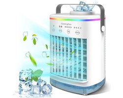 Maison Nordique - Airco - Mini Ventilator - Kleine airco - Aircooler - Luchtbevochtigers - 15x13.6x25.5cm - 10-30m2 - Wit