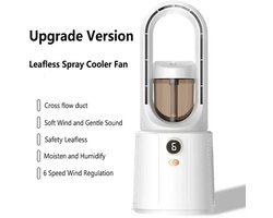 MakkelijkMooi Lucht Verkoeler en Bevochtiger - Tafelventilator - Luchtbevochtiger en Koeler - USB Ventilator - Airco voor Slaapkamer