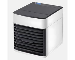 MIRA® Mobiele Airco Zonder Afvoer - Luchtkoeler - Aircooler - Wit en Zwart - 16cm x 15cm x 16cm
