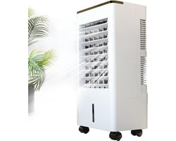 Mobiele Air Cooler - Ventilator met water - Ruimte verkoelen - Met afstandsbediening - 6 liter tank - Wit