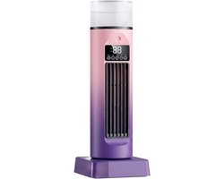 Mobiele Airco - Luchtkoeler Ventilator - Persoonlijke Koeling - Zonder Afvoerslang - 15.5 x 15.5 x 29.5 cm - Pastel Paars