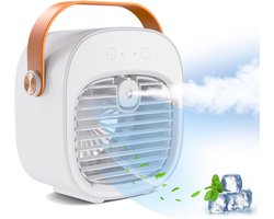 Mobiele Airco - Mini Aircooler - Mini Aircooler met Water Type-C - Koelventilator - Tafelventilator - Luchtkoeler - Bureau Ventilator - Ventilator - 3 windsnelheden - Airco Alternatief - 128ML - 4000 mAh - Voor kamperen, tent, auto, kamer, thuis