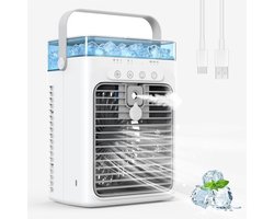 Mobiele Airco - Persoonlijke Koeler - Verkoeling Binnen - Zonder Afvoerslang - 1L Tank - Grijs