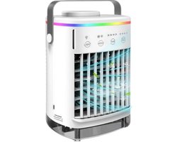 Mobiele airco zonder afvoerslang - 3-in-1 - Ventilator - Voor Slaapkamer & Woonkamer - 4 Snelheden - Airconditioning - Draagbare Aircooler - LED Verlichting