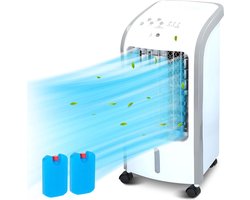 Mobiele airconditioning zonder afvoerslang stil 60 dBA 2-in-1 - luchtkoeler luchtbevochtiger mobiele ventilator met waterkoeling - airconditioning voor thuis en kantoor Luchtkoeler