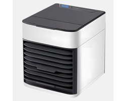 Nexvo® Mobiele Airco Zonder Afvoer - Luchtkoeler - Aircooler - Wit/Zwart - 16cm x 15cm x 16cm