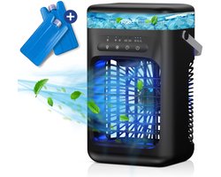 NIVADA Mini Airco F25 - Aircooler - 1000 mL - Koelspray - Verlichtingsfuncties - Multistand - Incl. 2 Coolpacks