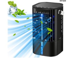 RFWR® Draagbare AC en mobiele koelventilator voor persoonlijk gebruik met 3 snelheden