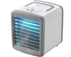 Rision Mini Airco - Mobiele Airco - Aircooler - Luchtbevochtiger - 2 windsnelheden - Bureauventilator - Ingebouwde RGB verlichting - USB aansluitbaar - Laag geluidsniveau - Gebruiksvriendelijk