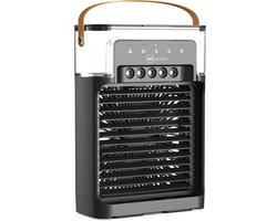 SEZGoods Mini Draagbare Air Conditioner - Inclusief Geurolie - Verkoeld, Bevochtigd en Zuivert - 1200ML - Met Afstandsbediening - Met Aroma Diffuser en LED verlichting