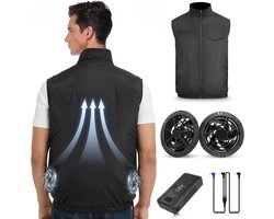 Ventilatievest met Accu en 2 Ventilatoren voor Hitteverlichting