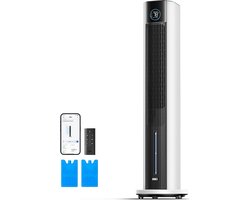 Verdamping Air Cooler, 110 cm Ventilator met Koeling, Zwenkbaar, App Bediening en IJsboxen