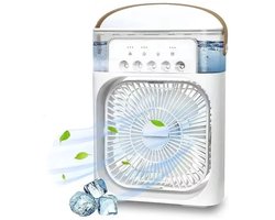 Vertylo® Mini Draagbare Airco | Ventilator | Staande Ventilator | Aircooler | 3 versnellingen | Humidifier | Wit
