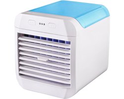 Zavira® Mini airco - Tafelventilator - Luchtkoeler - 3 Snelheden - Wit