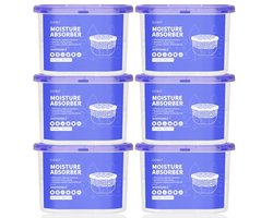 6 Stuks Luchtontvochtiger Granulaatbox voor Keuken, Badkamer en Woonkamer - Droog en Frisse Lucht