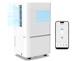 ACEP Luchtontvochtiger met WIFI app - Luchtontvochtigers - Automatische vochtigheidssensor - Luchtbevochtigers - Wit - Dehumidifier