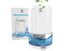 AIRBAN® Extreem stille Luchtontvochtiger met Slaap Modus - Perfecte Condensdroger voor badkamers - Slaapkamers - Caravans - Ontvochtigd 500ml per dag - 2-in-1 Luchtreiniger & Dehumidifier