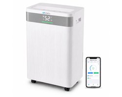 Aironex Luchtontvochtiger 20L per dag – Wasdroogfunctie – Tot 70 m² – Stil – Met App & Ionisator – Voor Kelder, Woonkamer, Slaapkamer & Badkamer – Dehumidifier