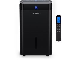 Auronic Luchtontvochtiger en Luchtreiniger - Best Plus Series - Ontvochtigt 12L per dag - 5L Waterreservoir - Slaapkamer, Badkamer, Woonkamer en Kantoor - Vochtvreter voor in Huis - Zwart