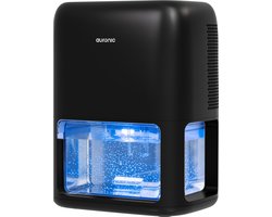 Auronic Luchtontvochtiger - Ontvochtigt 500ml Per Dag - 1,8L Waterreservoir - Woonkamer, Kantoor, Slaapkamer, Babykamer en Meer - Vochtvreter voor in Huis - Dehumidifier - Zwart