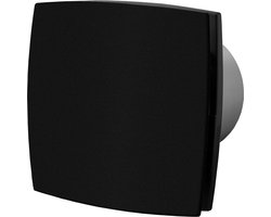 Badkamer ventilator 125 mm aan/uit mat zwart Silent