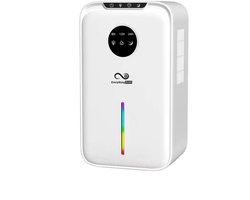 EverythingPlus® Luchtontvochtiger - Ontvochtiger - Dehumidifier - Ontvochtiger huis - Luchtontvochtiger slaapkamer - Ontvochtigt tot 1.2 L per dag - Extra stil - Capaciteit van 2.5L- Wit