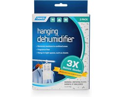 Geurvrije hangende luchtontvochtiger - Absorbeert tot 3x zijn gewicht in water - Verklein vocht en vochtigheid in kasten en besloten ruimtes - 2 stuks