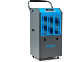 Hexwelt® Industriële Luchtontvochtiger | HW-138L | Efficiëntie 138L/24u | 1400W Bouwdroger | Mobiel & Krachtig | Voor Ruimtes tot 240 m² | Automatische Ontdooiing & Hygrostaat |