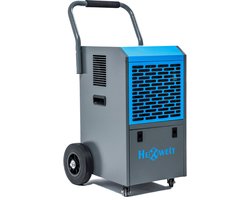 Hexwelt® Industriële Luchtontvochtiger | HW-70L | Efficiëntie 70L/24u | 650W Bouwdroger | Mobiel & Krachtig | Voor Ruimtes tot 150 m² | Automatische Ontdooiing & Hygrostaat |