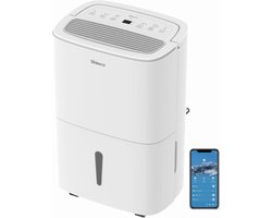 HOB Luchtontvochtiger Groot 30L - Demudifier - Luchtreiniger - Wit - Wifi App bestuurbaar - Energie besparend - Slaapkamer Kelder Woonkamer-Timer functie