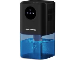 John Yarock Luchtontvochtiger en Reiniger - JY100 Dehumidifier - Ontvochtigt tot 450ml Per Dag in Huis - Tankinhoud van 1.7L – LED Display – Timer – Slaapstand – Energiezuinig - 7 Kleuren Ambi Light - Geschikt voor Woonkamer, Slaapkamer & Badkamer