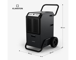 Klarstein DuraDry 50L Luchtontvochtiger - Elektrisch, 52 dB, 5,5 L Tank, Auto-Abtau, Waschbarer Filter, 24h Timer, Für Keller & Große Räume bis 80 m², Anthrazit