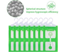 Kledingkast Ontvochtiger zak, Set van 8 Stuks 100g Kast Vochtabsorberende Zakken, Hangende Luchtontvochtiger Zakjes, Anti-Schimmel Droogmiddel Set, Geschikt voor Keuken Badkamer Auto