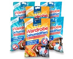 Kledingkast ontvochtiger zakken - Voorkom schimmel en condensatie | 6 stuks hangende luchtontvochtigers