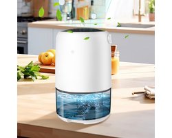 Luchtontvochtiger - 1100ml Waterreservoir - LED - Vochtopnemer voor in Woonkamer, Slaapkamer & Badkamer - Dehumidifier - Wit